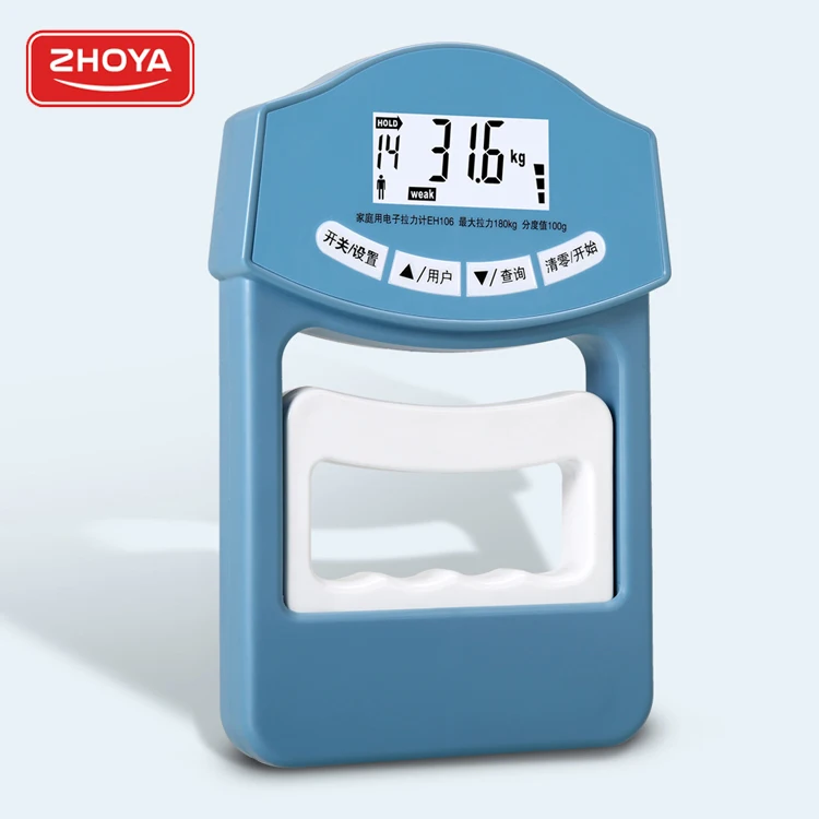 

Zhoya Hot Sale LED Digital Display Power Fitness Measurement Portable Fitness Hand Grip Strength Tester