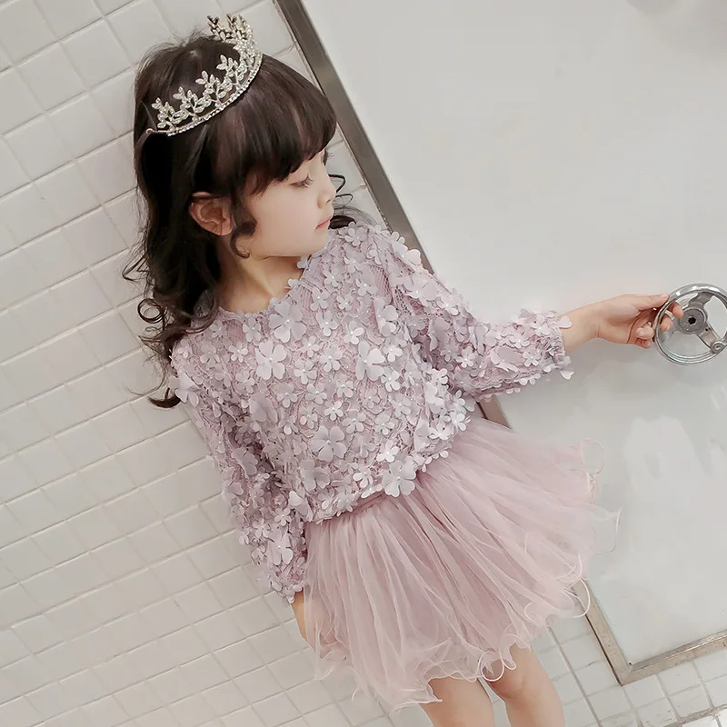 

Petals Designs Girl Dress Children Party Costume Kids Formal Events Vestidos Infant Tutu Flower Dress Fluffy Wedding Gown 3 5 7T