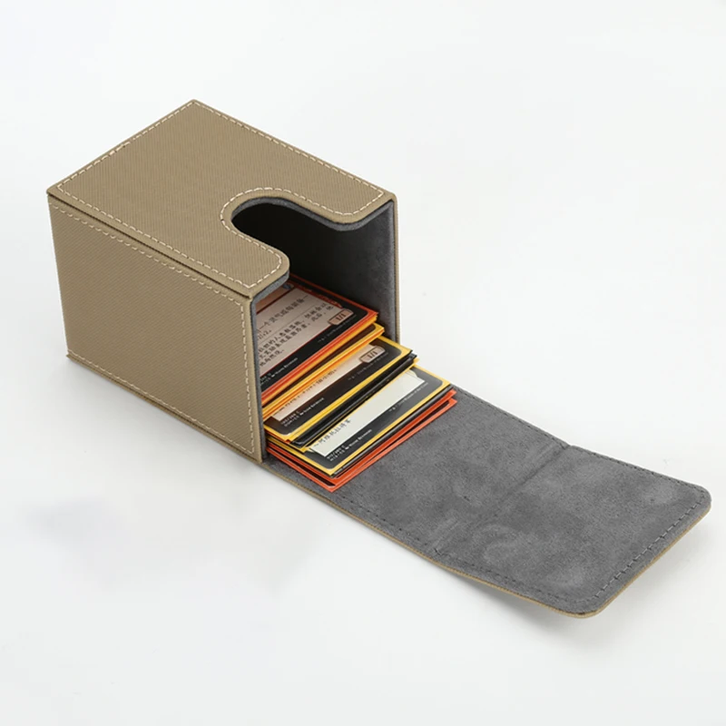 

CustomizedYYL-DBO2 PU Leather Board Game card greeting tarot cards Protector Deck Box Case