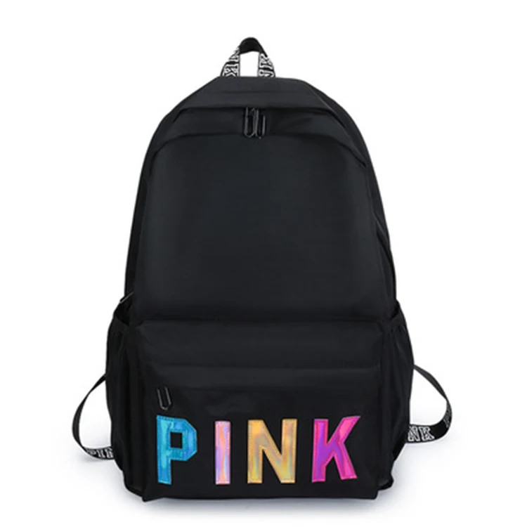 

Custom Logo Letter Laser Sequins Girls School Bag Backpack Waterproof Teenager College Bookbag Mochilas Rucksack, Black,pink,orange,blue,gray
