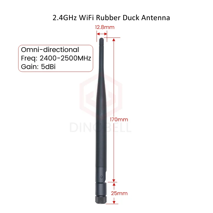 5dBi external rubber duck WiFi router antenna SMA 2.4ghz modem signal aerial - ANKUX.COM