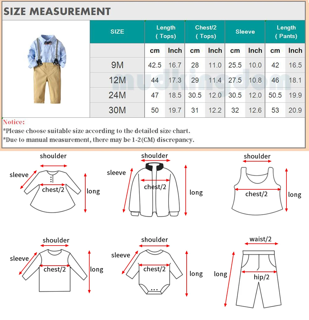 Mudkingdom Three-Piece Fall Suit Infant Clothing Set Suspender Trousers Cute Toddler Boy Outfits