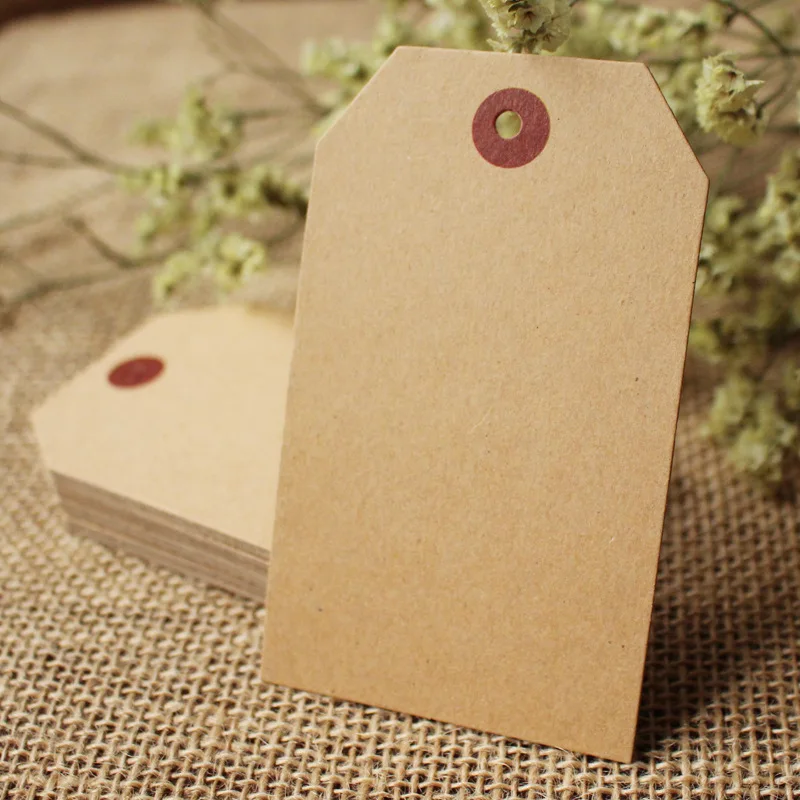 

Eco Friendly Design Recycled Kraft Paper Hang Tag With Custom Logo Printing, Brown or customized color