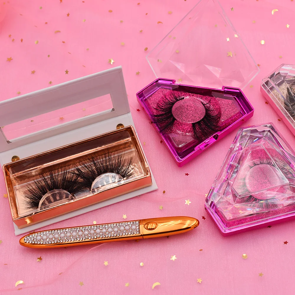 

2021 Mink Eyelashes And Packaging Make Your Own Eyelash Box Packaging Custom Logo Eyelash Packaging Box, Cusotmer's request