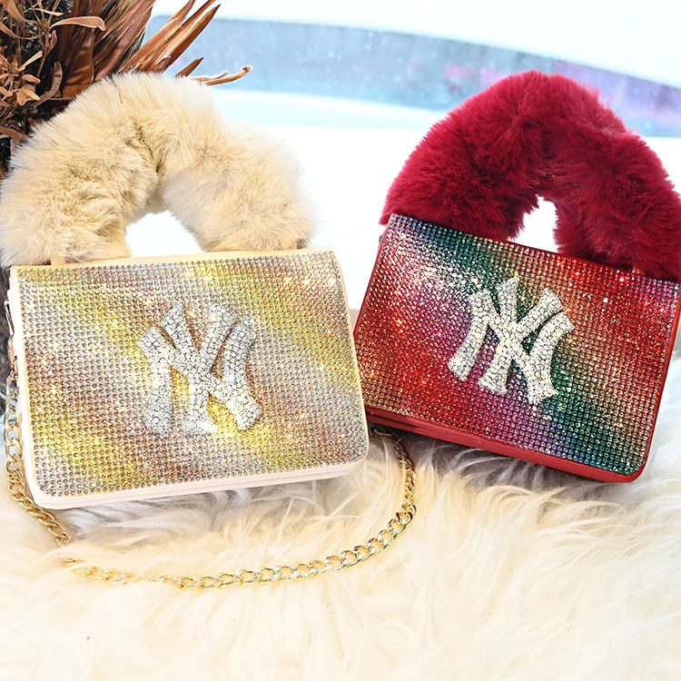 

full diamond women ladies leather ny handbag purse shoulder crossbody fashion designer bling trendy new arrive bags, Custom choose