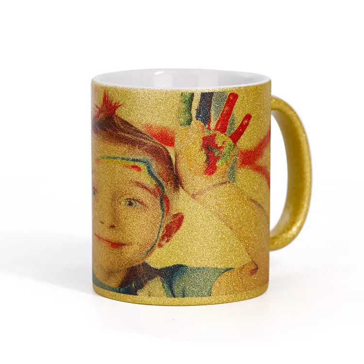 

11oz Ceramic custom sublimation blanks Pearl Flash coated mug ceramic sublimation mug, Customized color acceptable