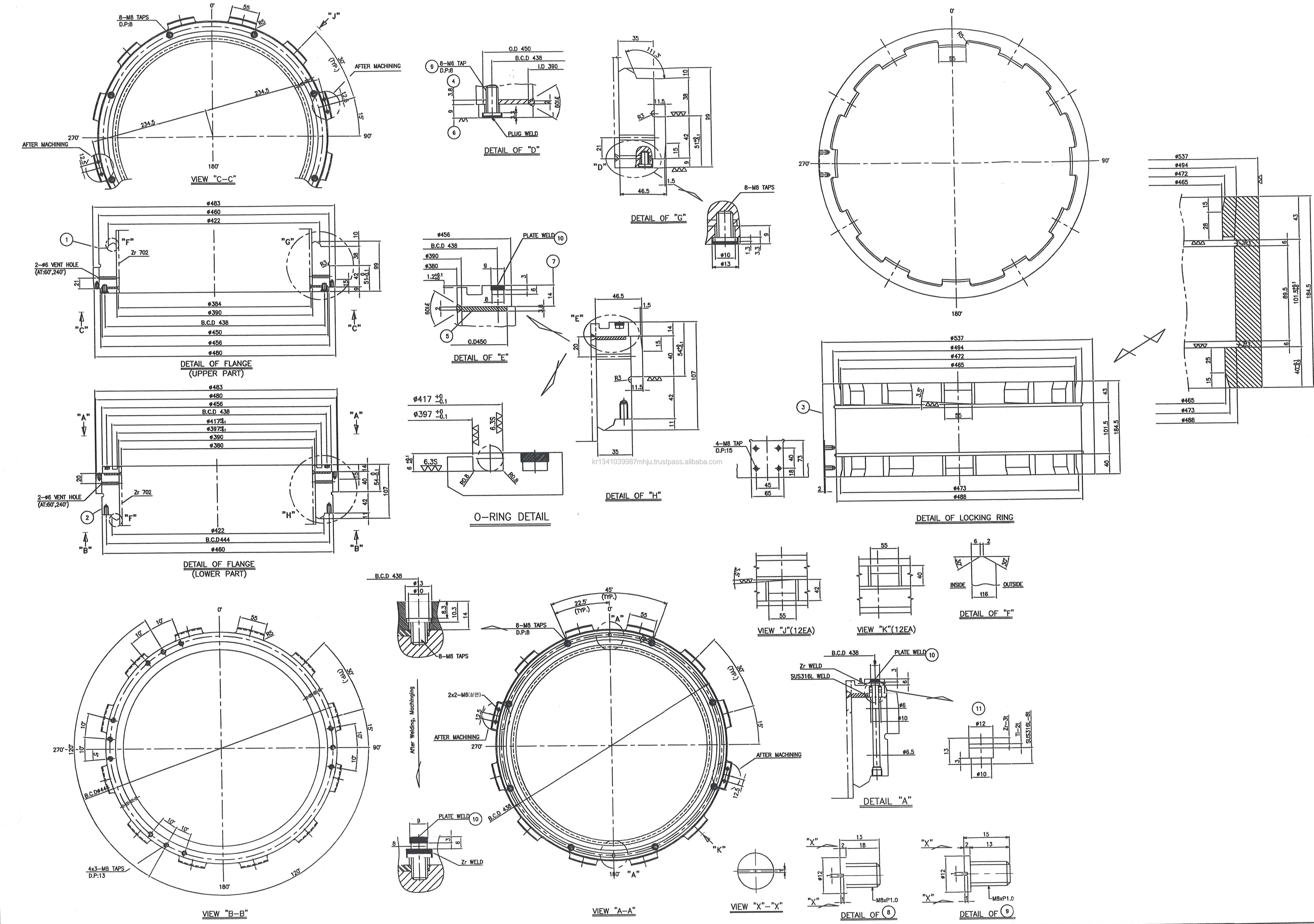 
Industrial Chemical Reactor in Gr.1 Titanium, SS304, SS316 From Korea 