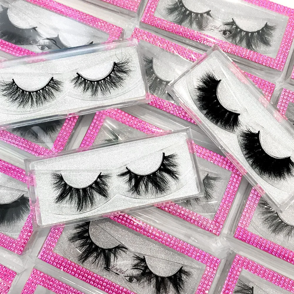 

Free shipping 25mm luxury mink eyelashes bulk and custom packing box mink lashes3d wholesale vendor, Black