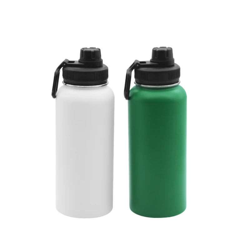 

MIKENDA Portable vacuum thermos flask cup insulated Water Bottle, Black, white, green and custom color