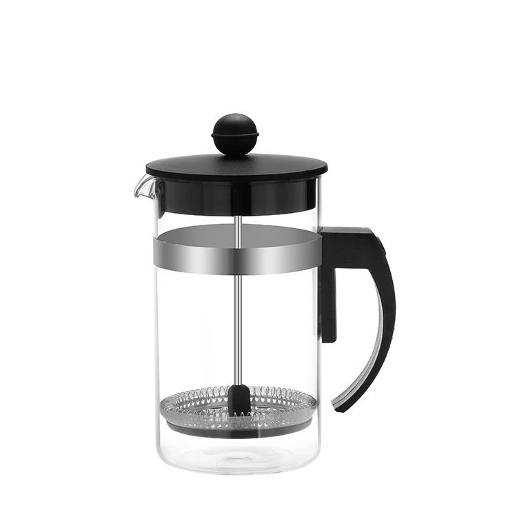 

350ml plastic coffee french press coffee pot with glass