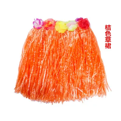 

Plastic Fibers Lovely Skirt Kids girls Hawaiian Hula Grass Costume Beach Skirt Flower Dance Skirt Party Performance Show