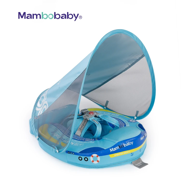 

Mambobaby Non Inflatable Baby Swimming Pool Floatier Hot Selling Baby Gifts Swim Float with Canopy