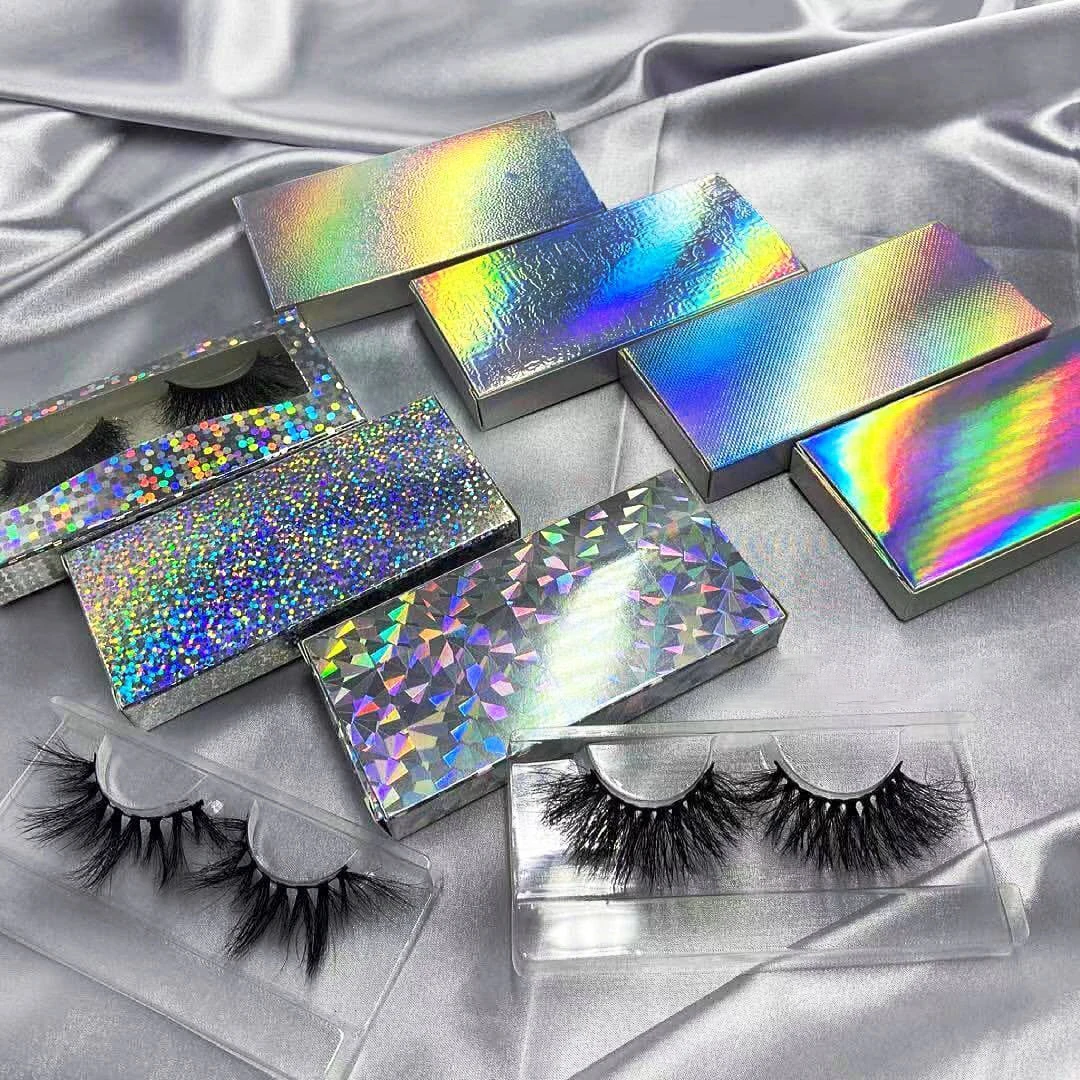 

Factory direct sales super fluffy mink eyelashes hand made full strip lashes 25 mm 3d mink eyelash, Natural black