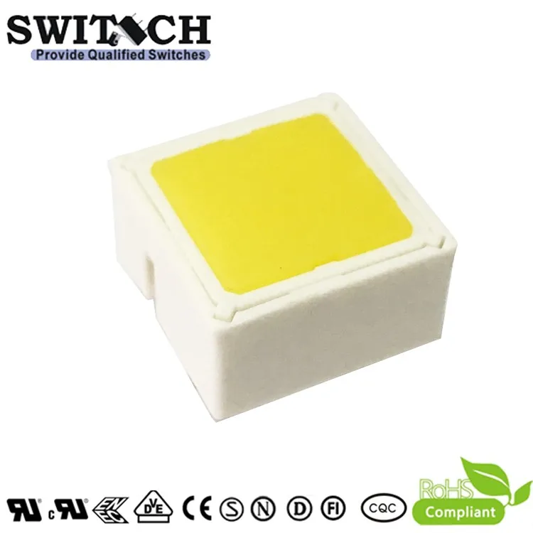 
Professional Manufacture Cheap 15x15mm Illuminated Yellow Led Tact Switch 
