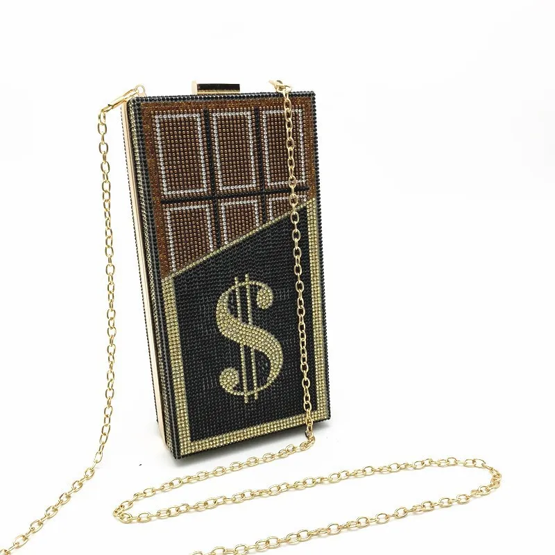 

American Money purse Dollar purse for Women Diamond Crystal Evening Clutch bag for Christmas rhinestone bling purse and handbag