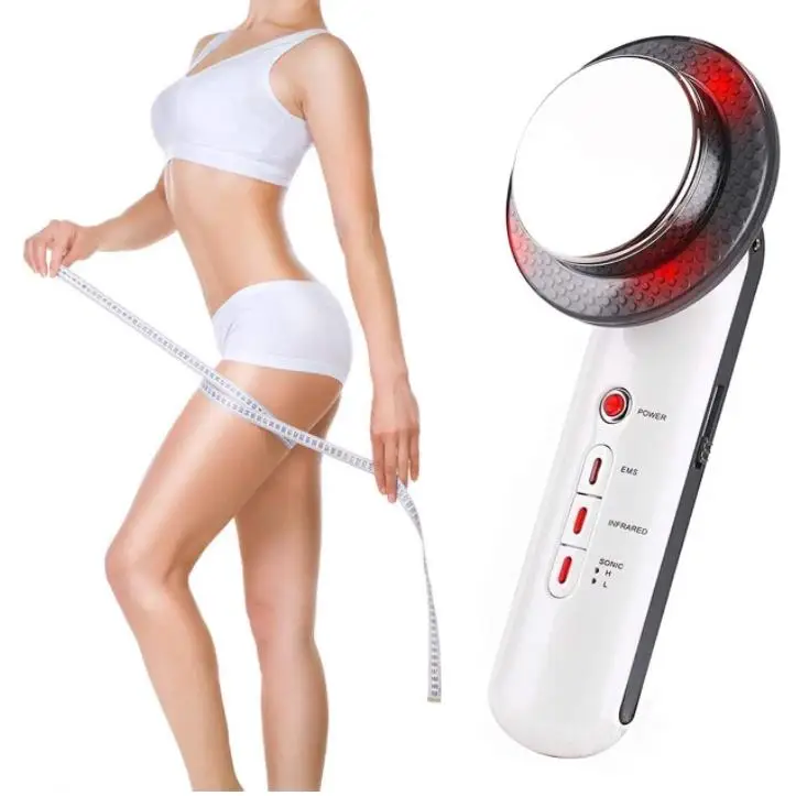

3 in 1 Fat Handheld Beauty Cellulite Massager Device Skin Care Slimming Body Waist Arm Leg Face For Fat Lose Machine, White,pink