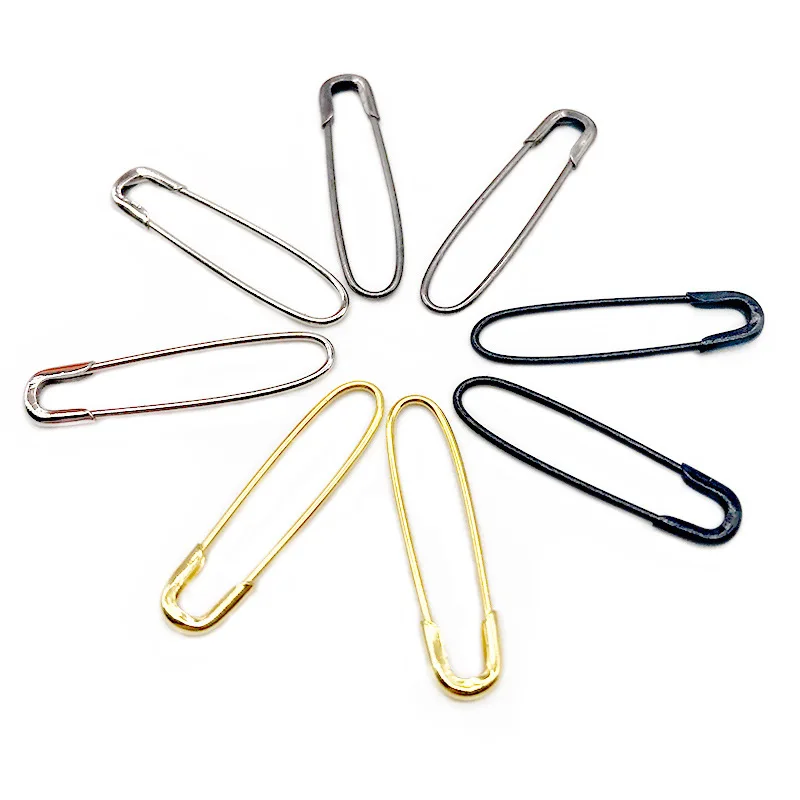 

1000 pcs packed Fancy  Black U shaped French coil less safety pin for hanging tag, Golden ,sliver,black, gunmetal