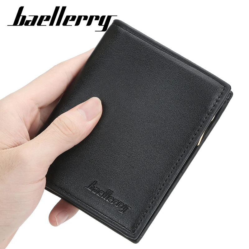 

2021 baellerry fashion vegan PU leather multifunction porket money clip coin purse men's wallet