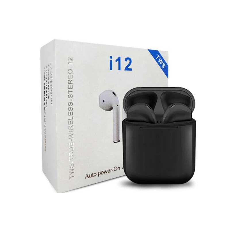 

i12 TWS earbuds 15m connection range touch control wireless headphones, White, pink, yellow, blue, green