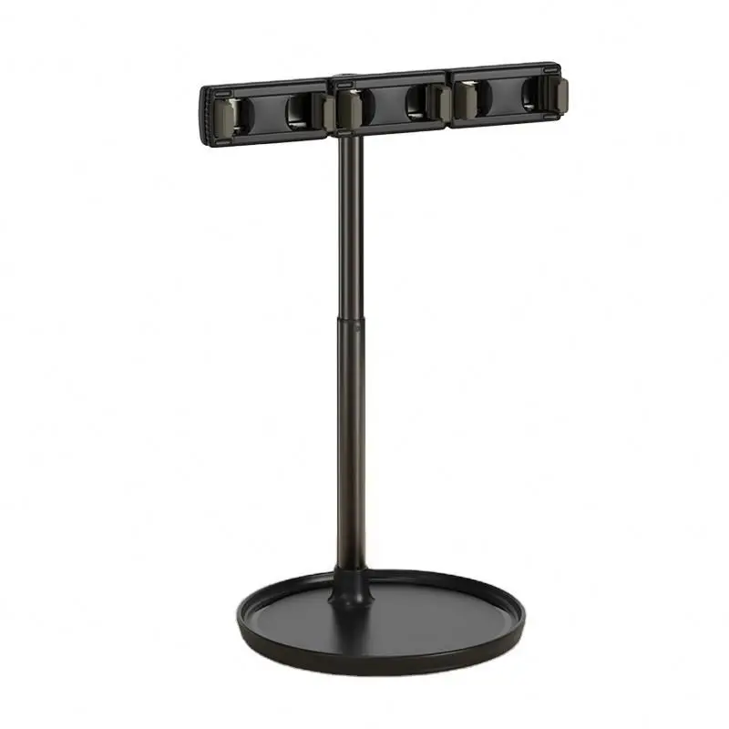 

Desktop foldable cell phone holder TOLnf mobile selfie ring light, Black