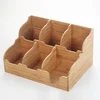 bamboo paper cup storage box tea bag tissue dispenser organizer for bars