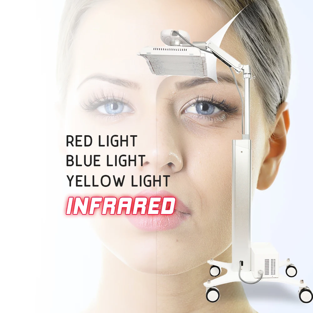 

Beauty salon top popular anti aging skin whitening facial rejuvenation red light therapy pdt led machine with 7 colors
