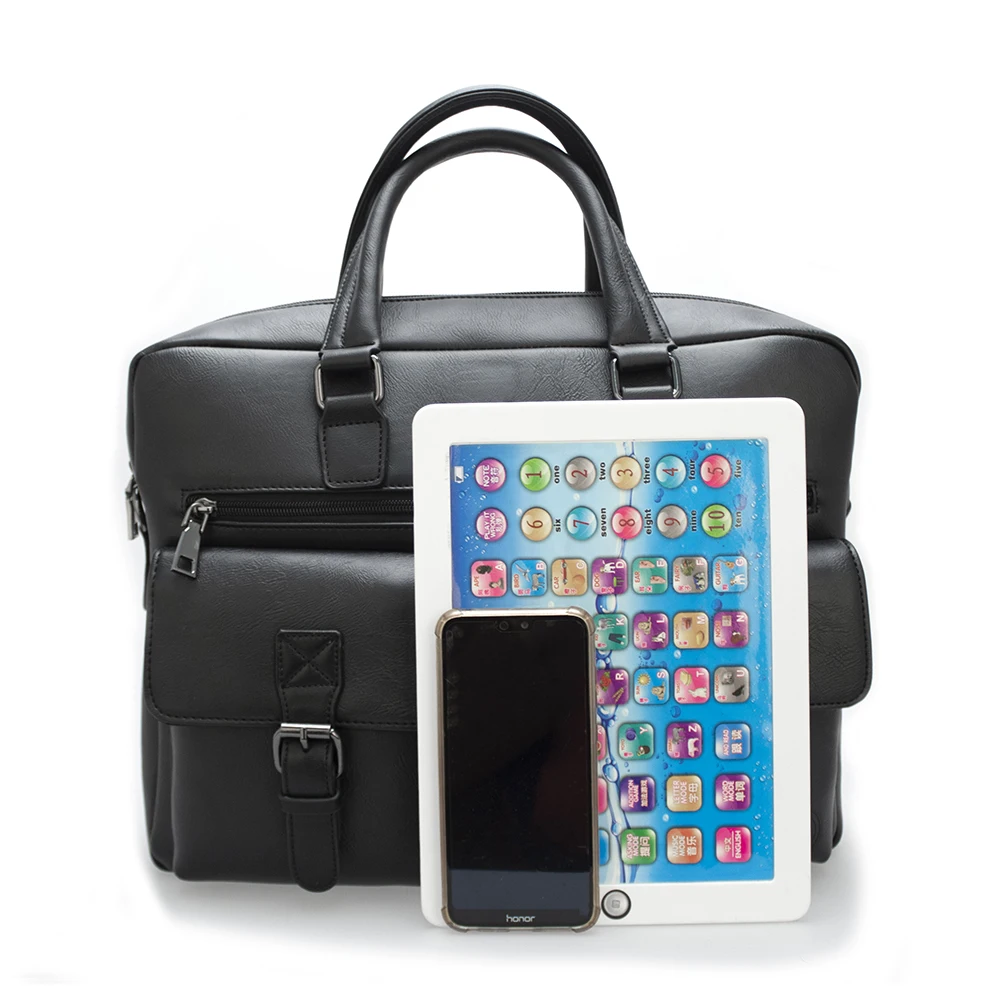 

China manufactured 15 inch waterproof mens leather laptop bag custom business bag male PU leather laptop briefcase bag men