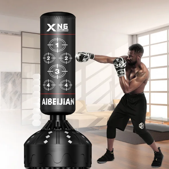 

Fitness Home Gym 68 Inch Professional Boxing Man Equipment Standing Heavy Punching bags Training Target Kick Boxing Punching Bag, Customized colors