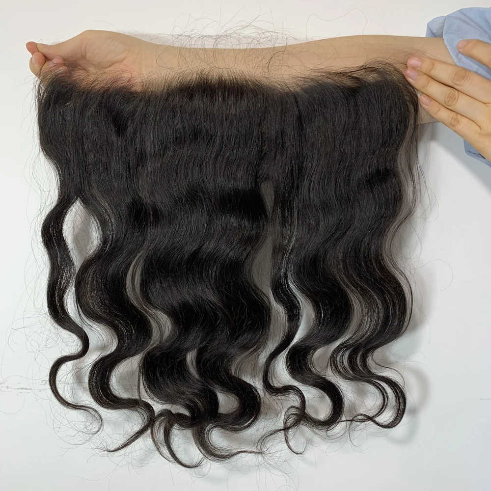 

virgin cuticle aligned hair hot sale thin HD Lace frontal 10A Grade wholesale virgin hair vendors body wave Hair, Natural color