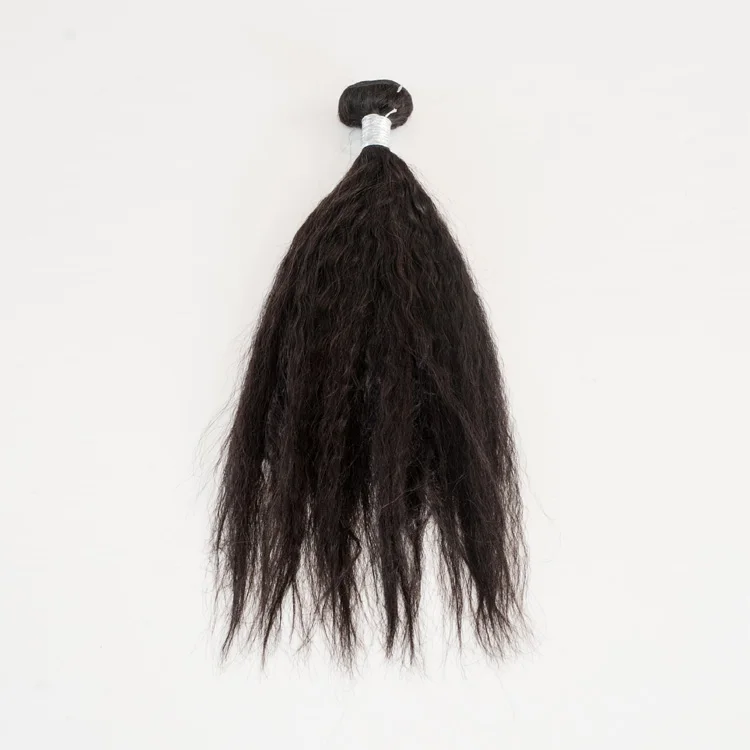 

KAMA Hair extensions cheap kinky straight human hair extension natural wave hair bundles