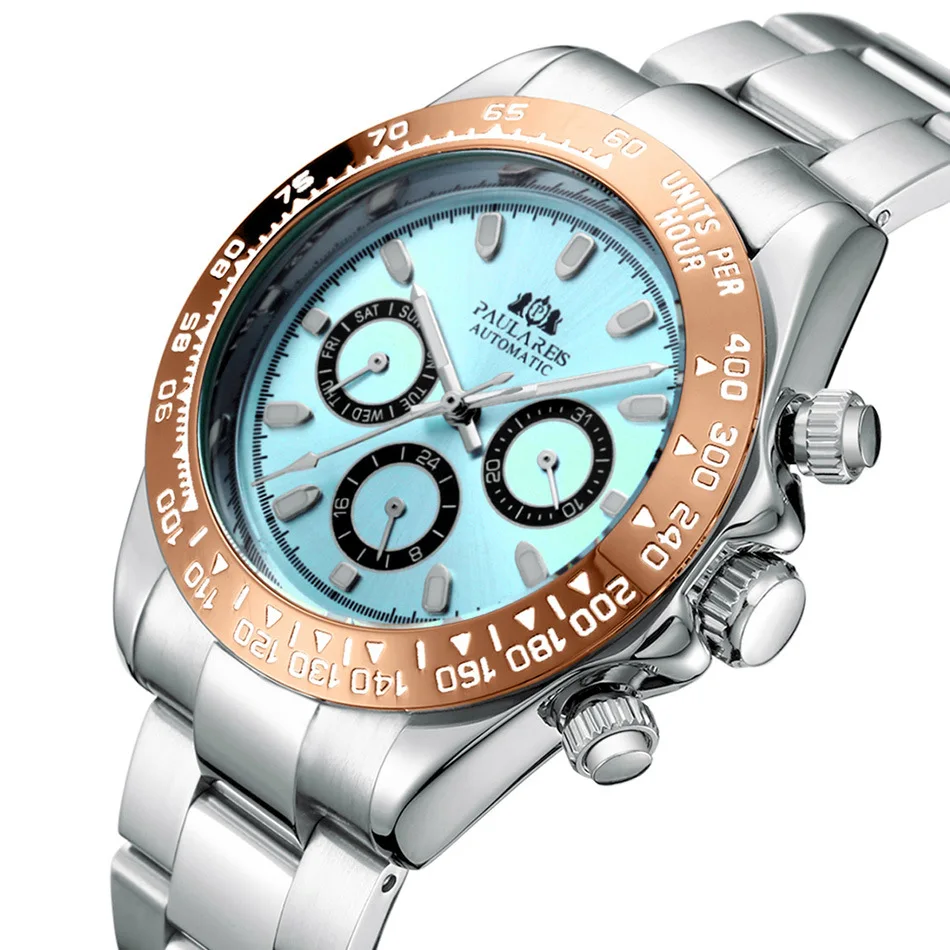 

2021 Classic Wholesale Men Automatic Mechanical Stainless Steel Strap Luxury Simple Gold Silver 2 Tones 36mm Date Watch