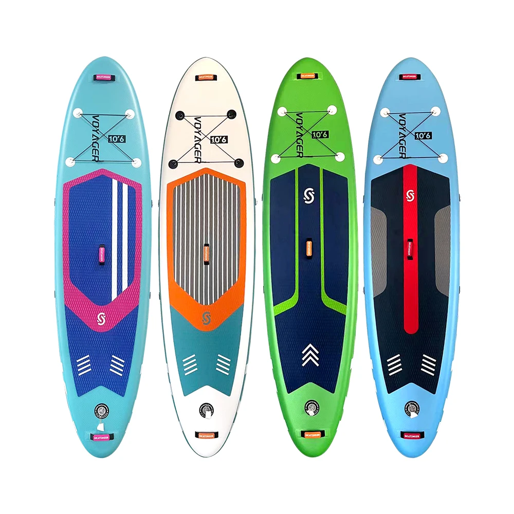 SKATINGER Inflatable SUP Stand-Up Paddle Board for Surfing Complete with Pump and Bag Accessory Option with All Essential Gear