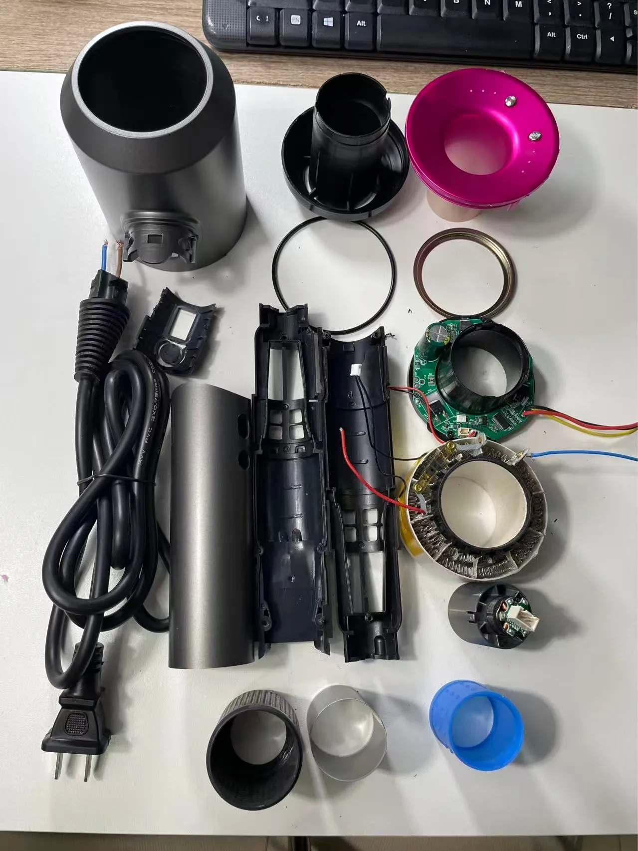 Hair dryer motor teardown