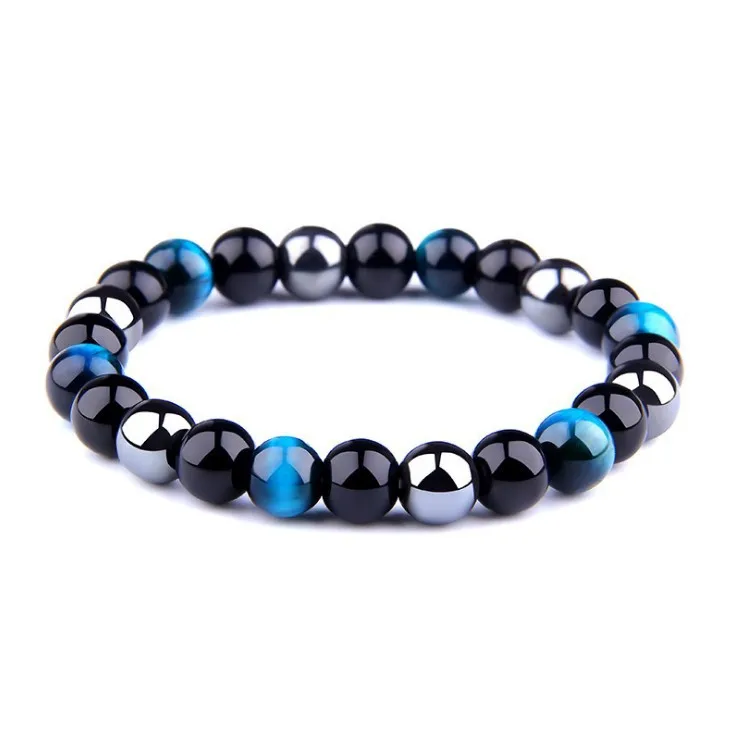 

Pulseras New Arrival Crystal Beads Hematite Yoga Natural Stone Agate Beads Bracelet For Women Men