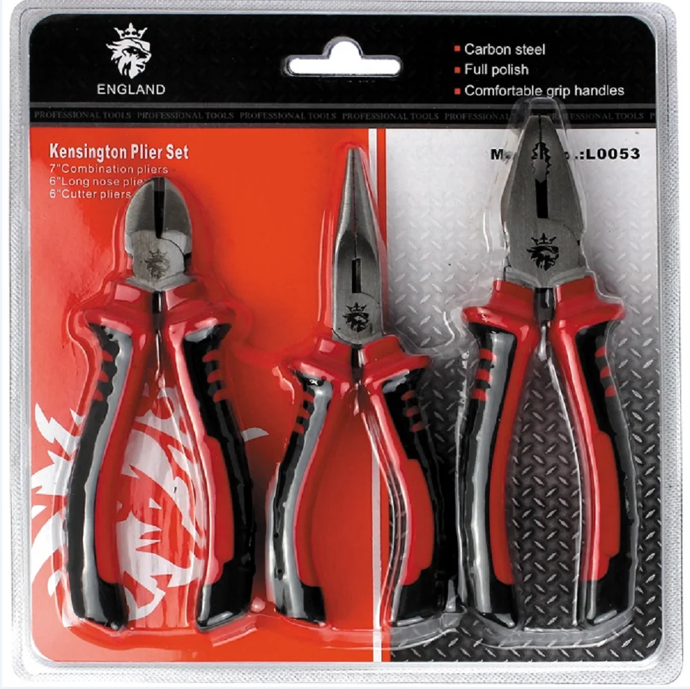 3pcs High Quality Basic Pliers Set Hand Tool Set With Blister Pack Buy Pliers Set,Pliers,Hand