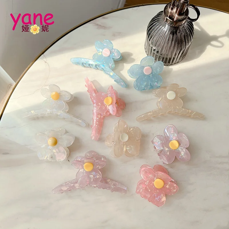 

France hot-selling Acetate Flower Clamp Hair Claw Clips Large Women