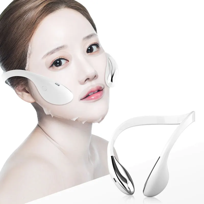 

2020 New Neck Style Ems Portable Electric Facial Up Tightening Skin Slimming Massager Device V Line Microcurrent Face Lift, White