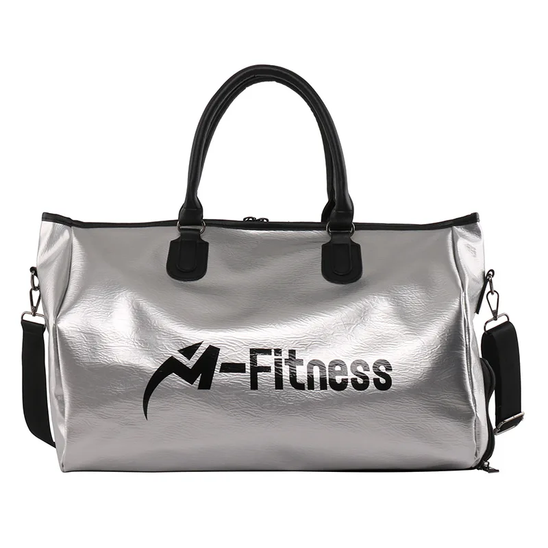 

2021 hot sale multi-functional waterproof sports fitness bag stylish large capacity PU short-haul travel hand bags, Picture