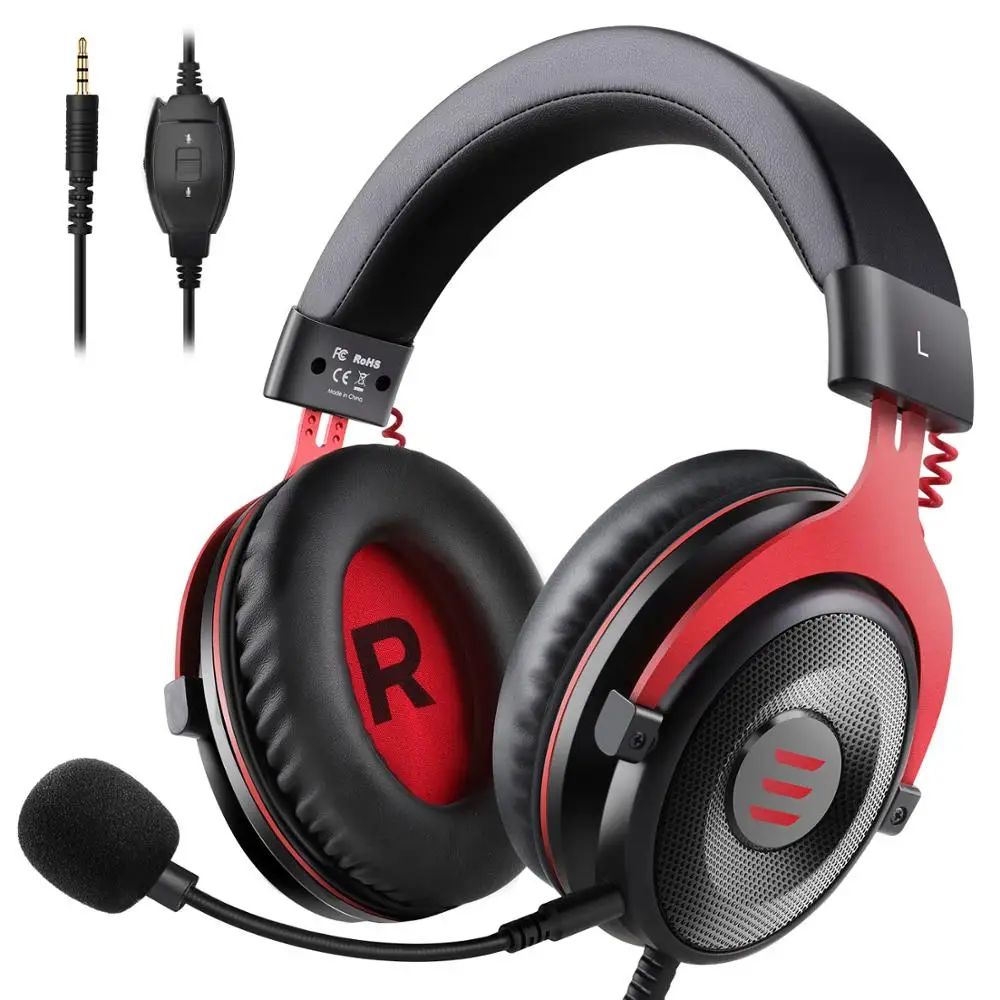 

Shenzhen Factory High Performance Stereo Auriculares Gaming Headphones E900 LED Gaming Headset with Microphone for PS4/PC, Black+red