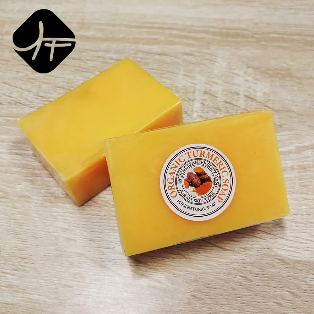 

Private Label Handmade Tumeric Soap Body Cleaning Face Care Lightening Skin Whitening Natural Organic Bath Toilet Turmeric Soap