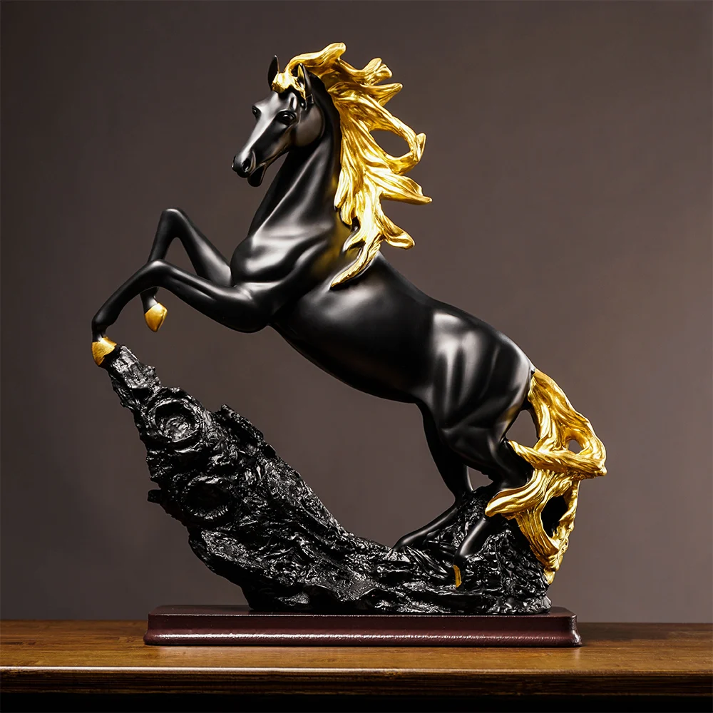 

European animal modern home decoration office gift resin horse statue model crafts