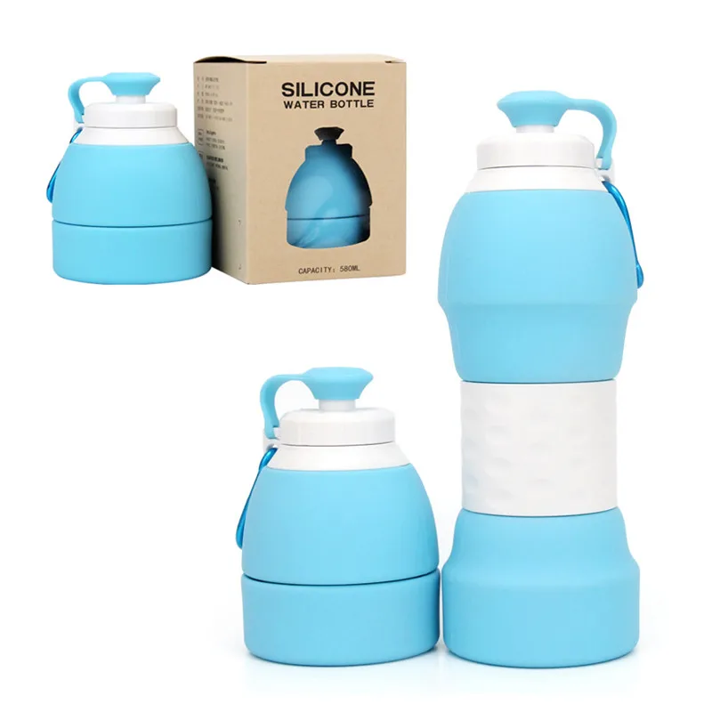 

New Items Portable Sport Outdoor and indoor Bottle Collapsible Drink Bottle Silicone Water Bottles With Custom Logo, Customized