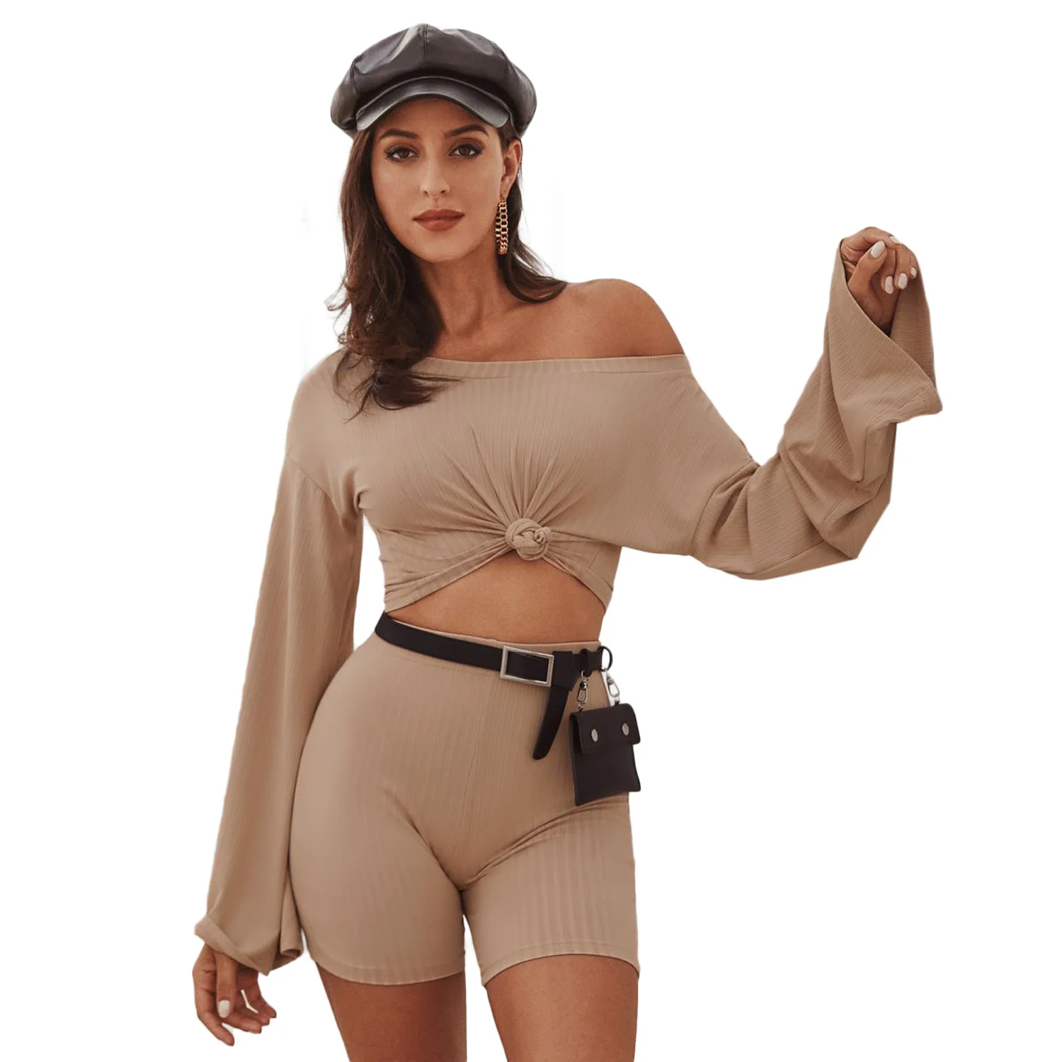 

Spring and summer comfortable temperament knight pants long sleeve leisure yoga suit