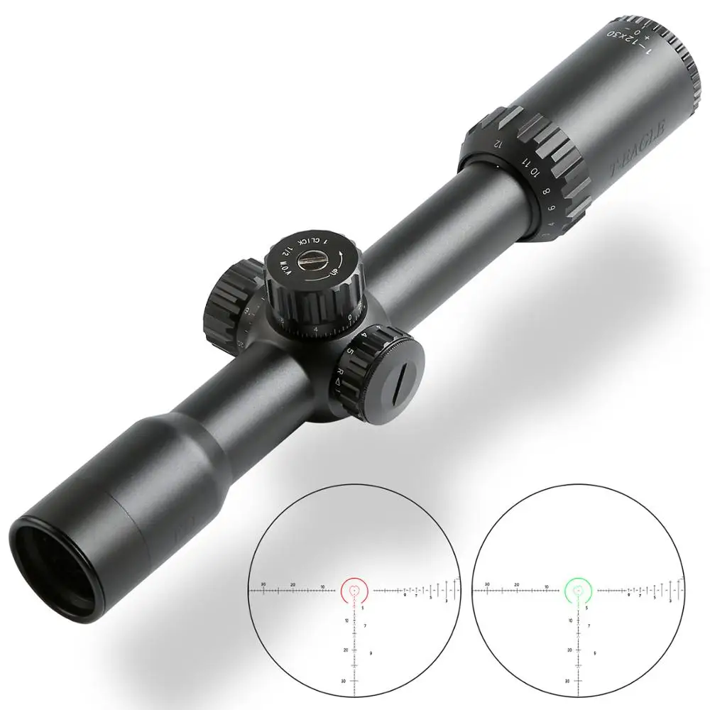

T-EAGLE MR ED 1-12x30 IR Hunting riflescope shockproof long range hunting sight for pcp airgun, Black