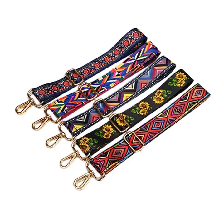 

2020 new arrival wide adjustable handbag strap glitter camo webbing shoulder bag strap, Bag straps shoulder