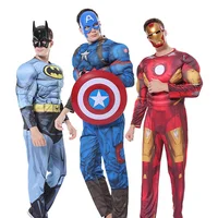 

Adult Cosplay Anime Marvel Hero Super Iron Bat Spider Hero Man Costumes Muscle Suit