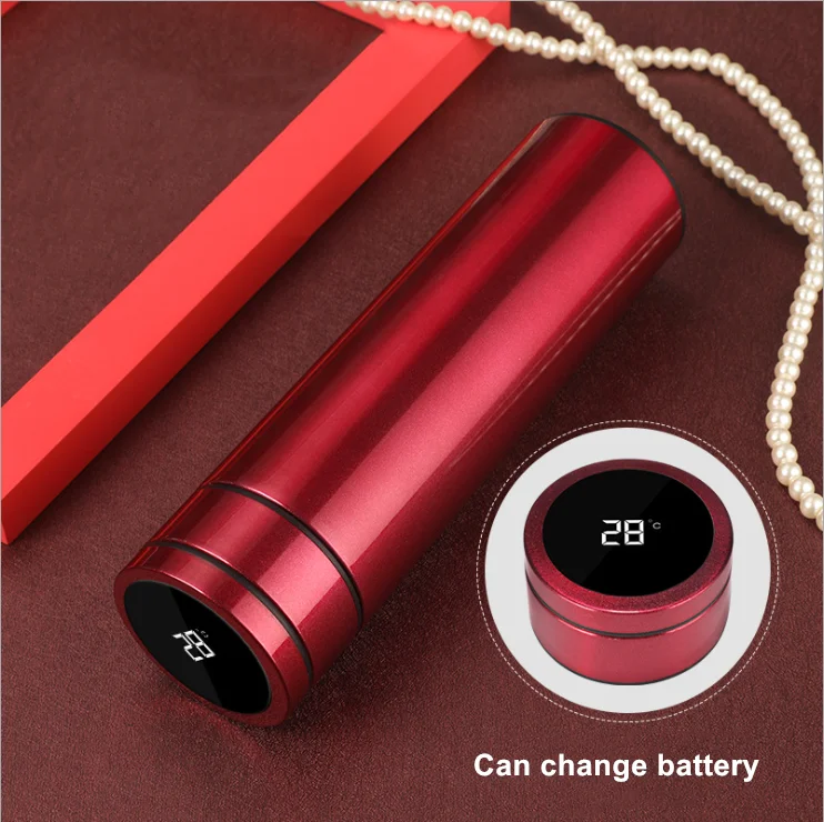 

Can change battery smart led temperature display thermos water bottles, Customized colors acceptable