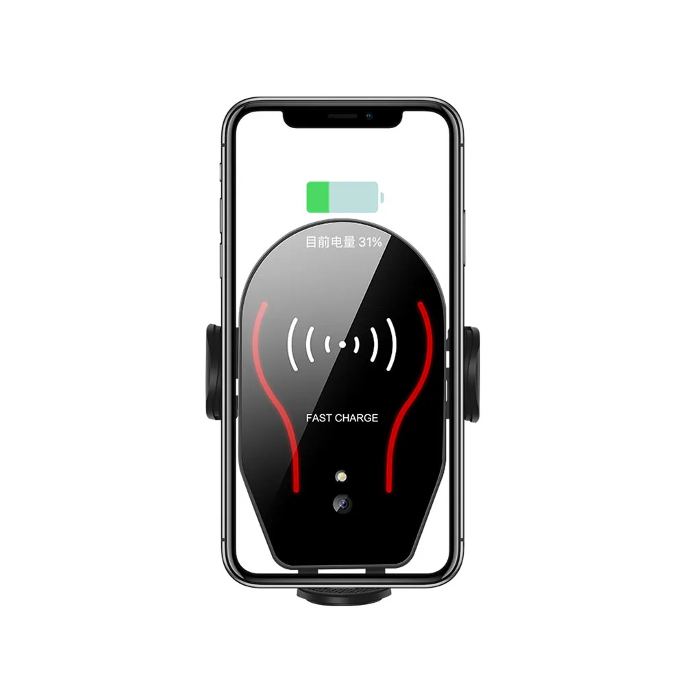 

Wireless Car Charger Car Phone Holder Infrared Intelligent Sensor Bracket 10W Wireless Fast Charger For IPhone Sumsung Huwai