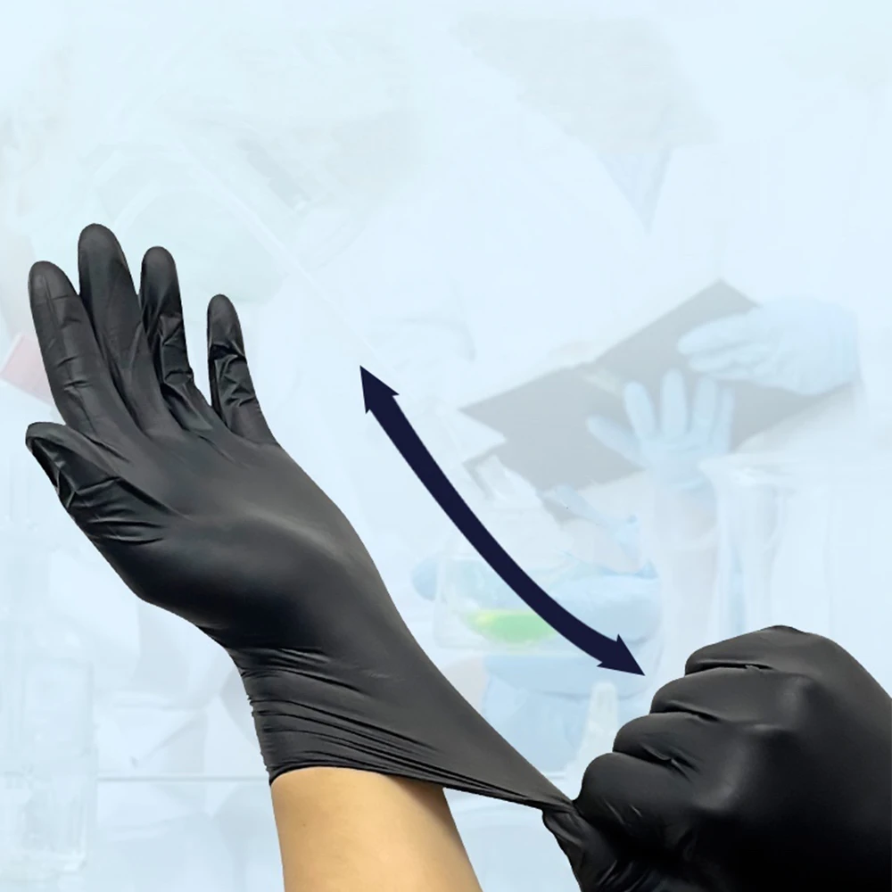 

Hair Dye Gloves Black Salon Hair Coloring Thick Gloves for Cleaning Cooking Dishwashing guantes de nitrilo negro