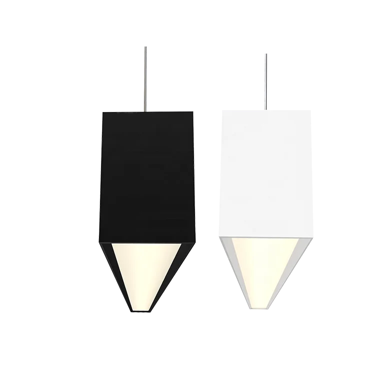 

Modern design CCT selected and direct indirect lighting linkable pendant LED Linear light with prismatic diffuser UGR19